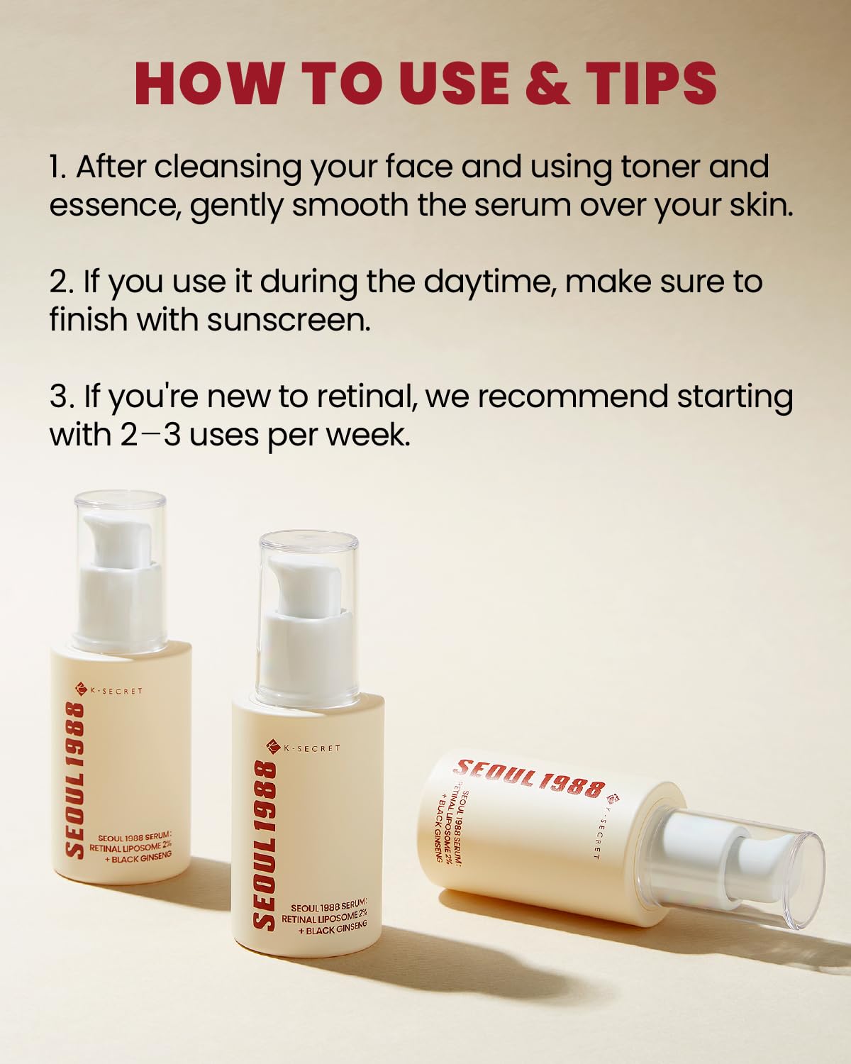 KSECRET Seoul 1988 Serum Retinal Lipsome 2% + Black Ginseng